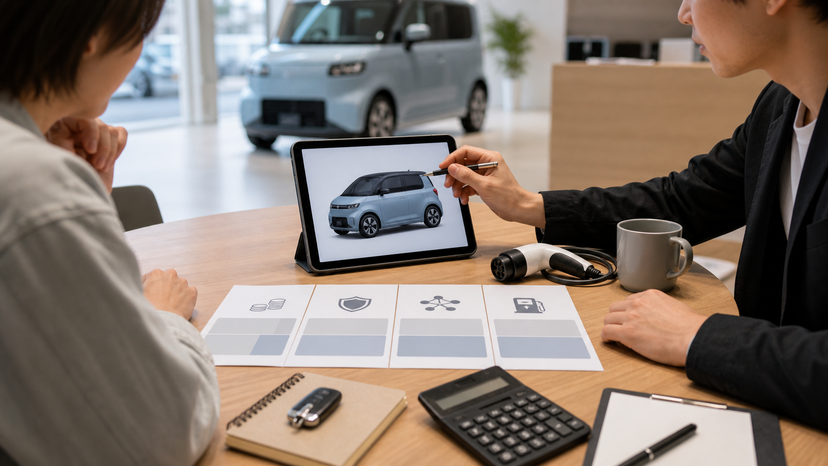 BYD RACCOの購入判断を比較するイメージ