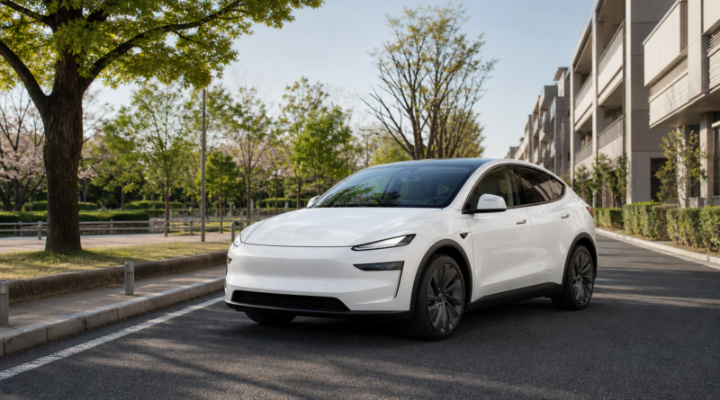 Tesla Model Y 2026をイメージした電動SUV