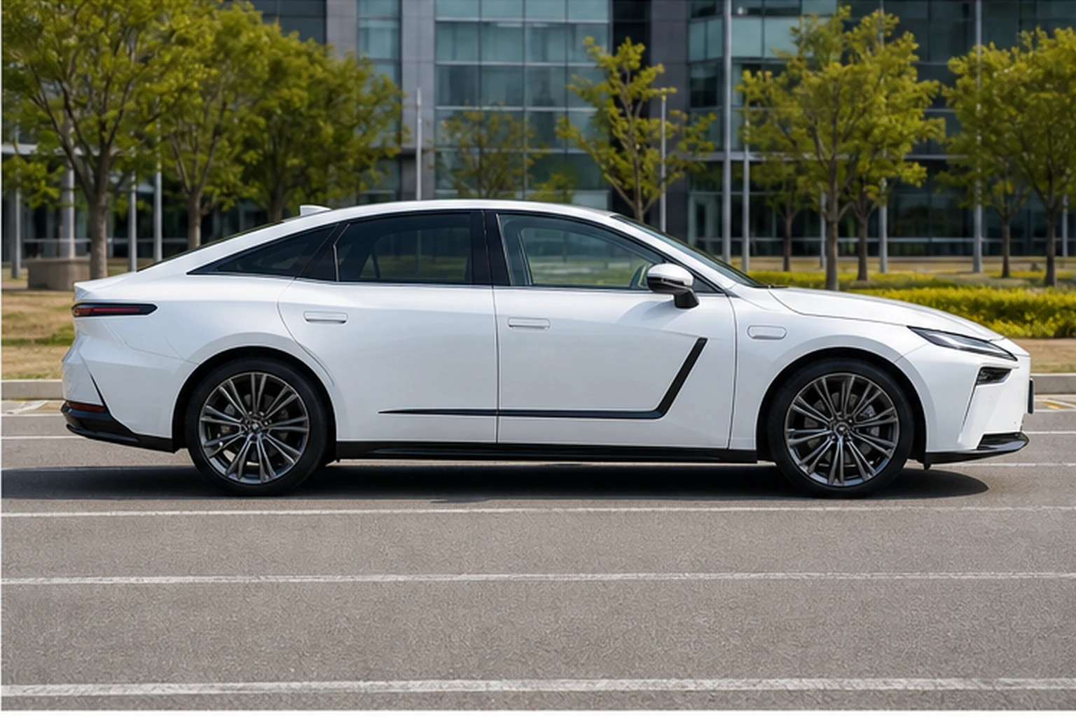 ES350eの側面と19インチホイール