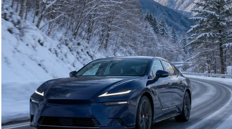 雪道を走るES500e