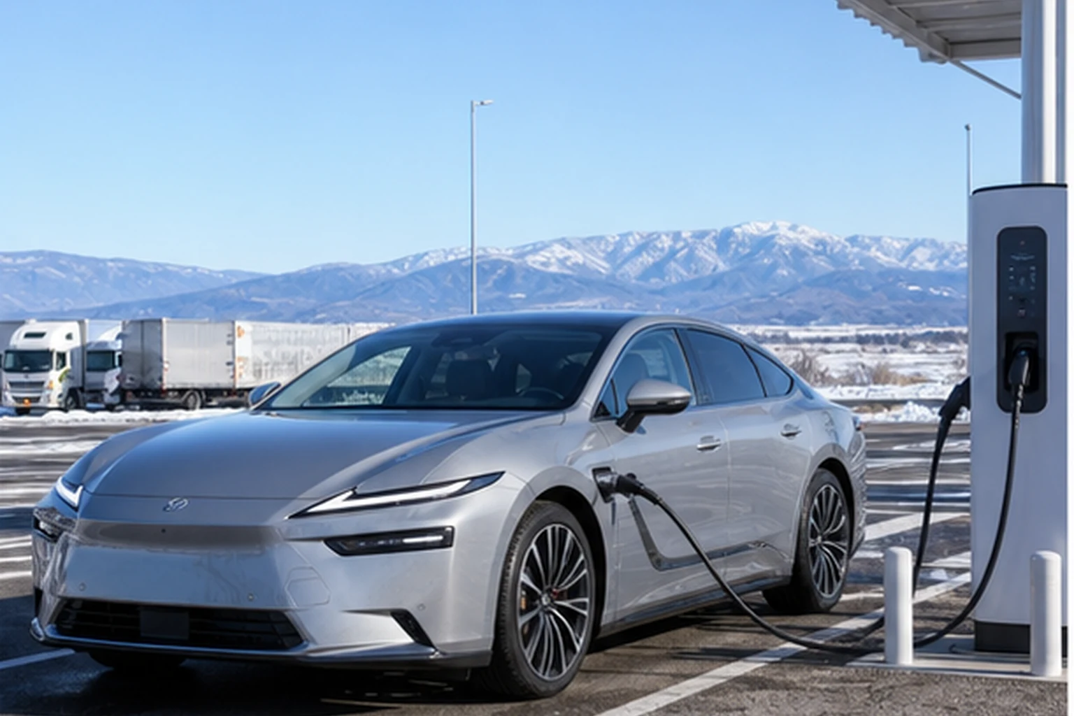 寒冷地で急速充電するES350e
